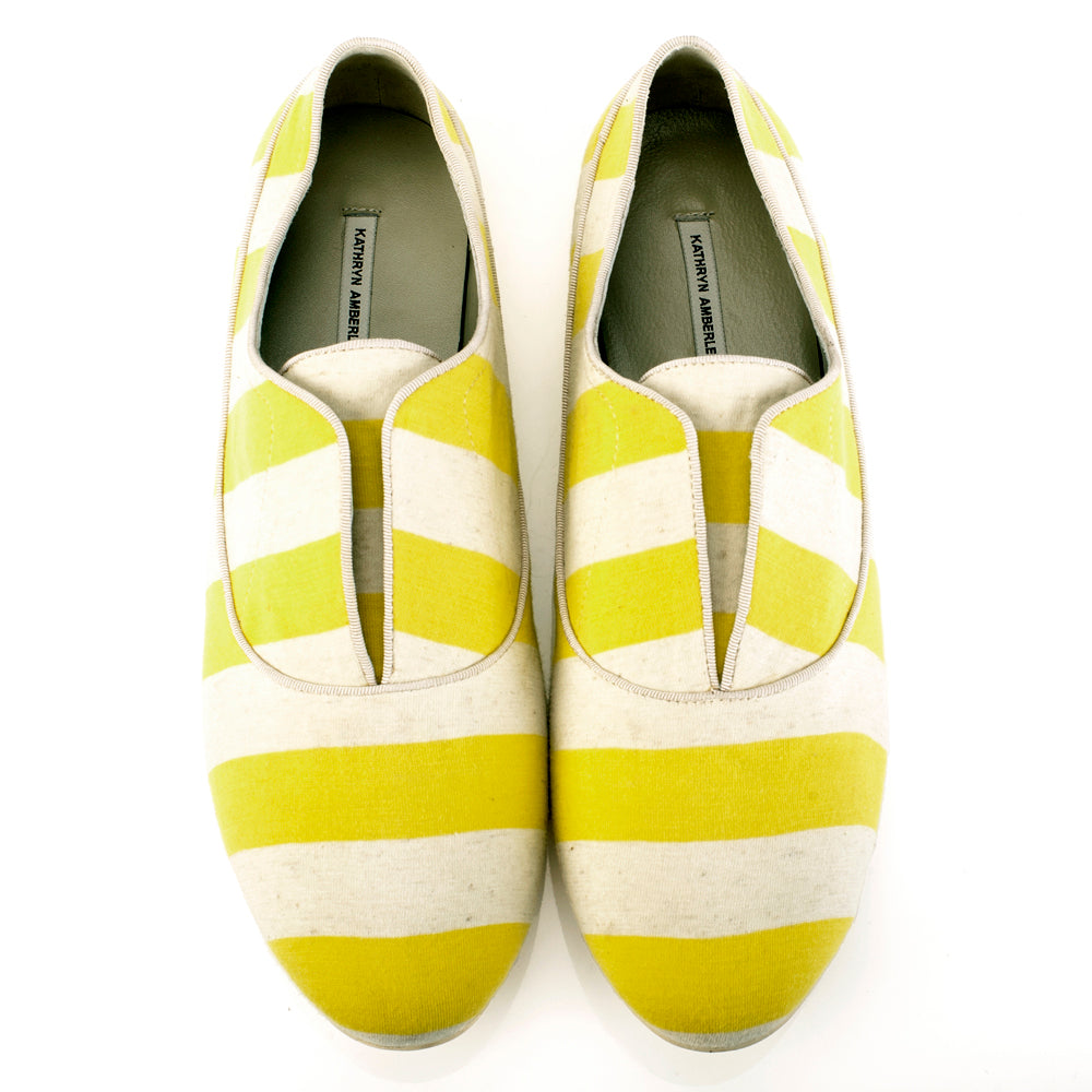 K436 cotton sneakers; lemon and oat