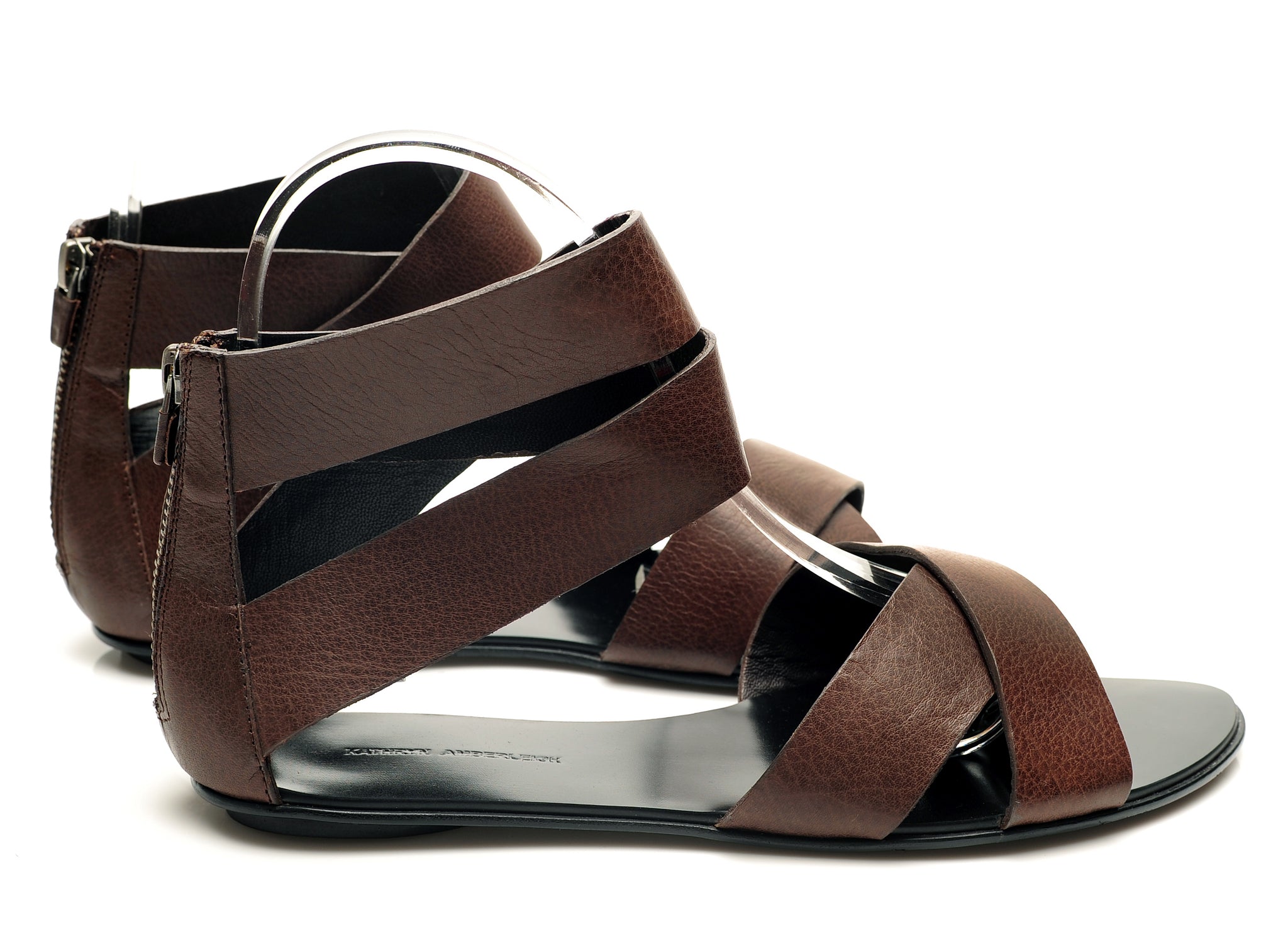 7950 leather sandals; brown