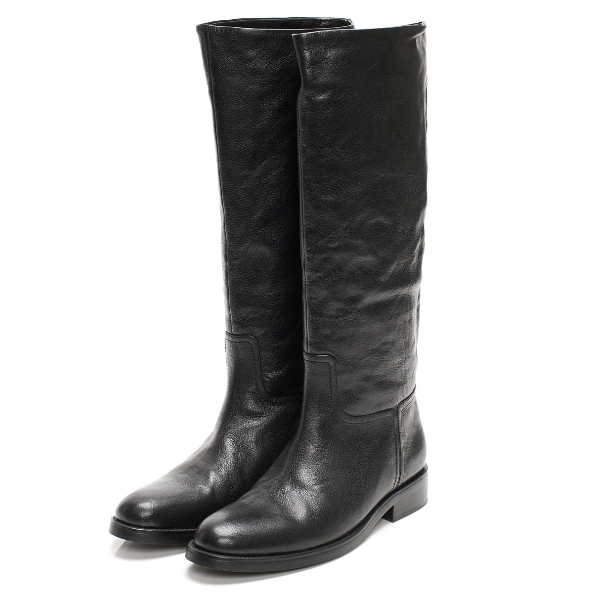 5069 leather boots; black