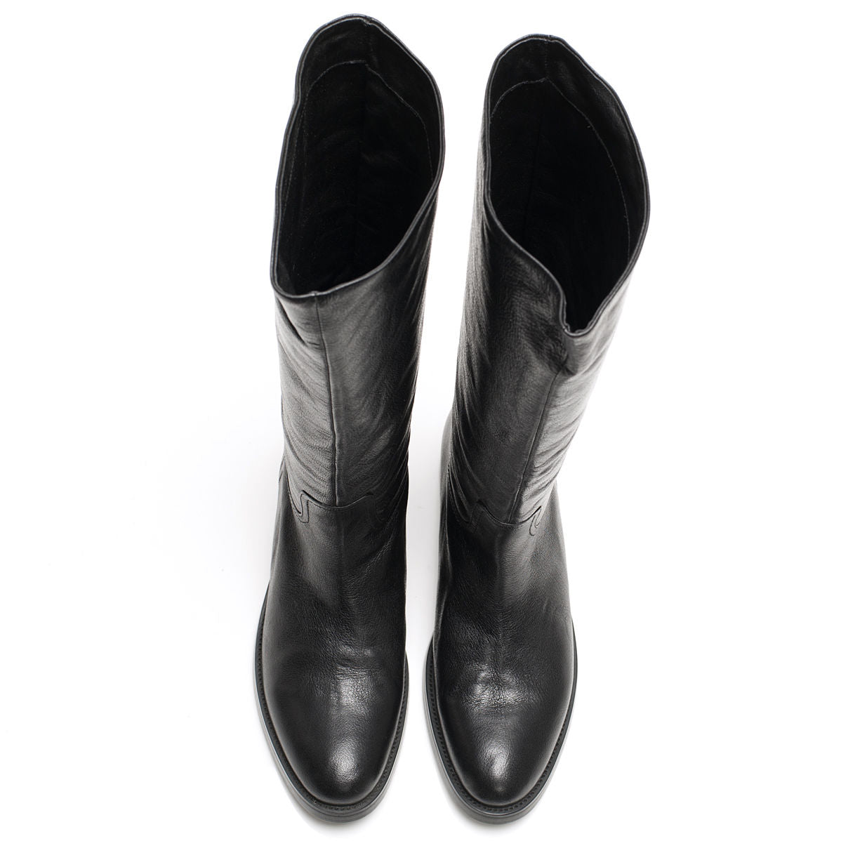 5069 leather boots; black