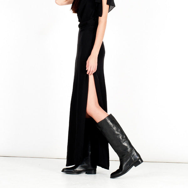5069 leather boots; black