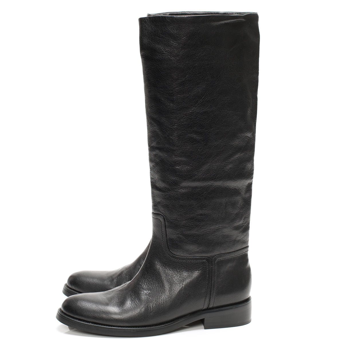 5069 leather boots; black