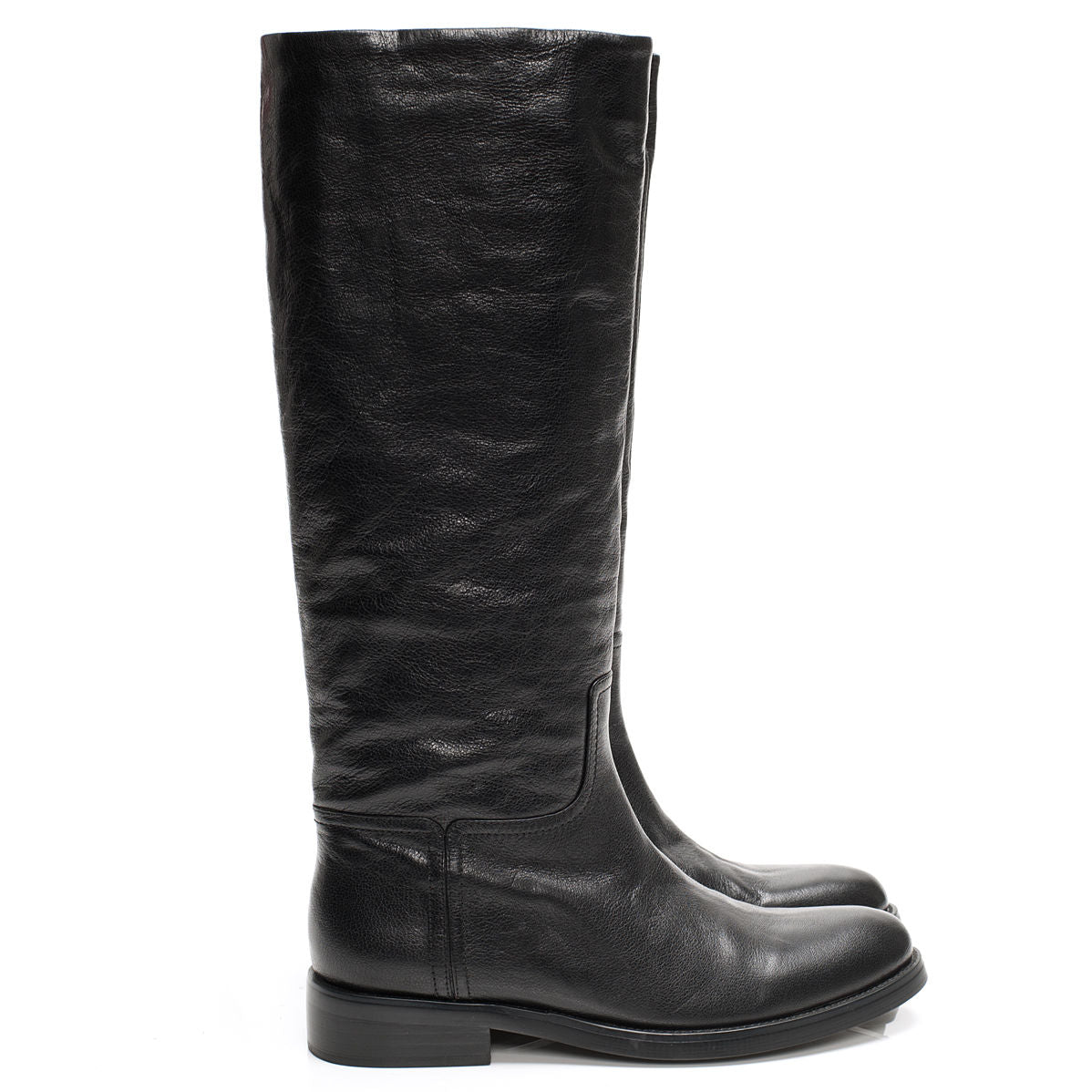 5069 leather boots; black