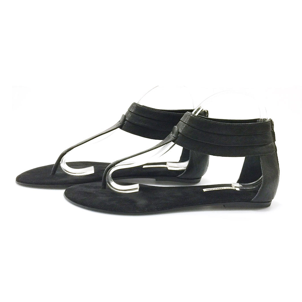7922 leather sandals; black