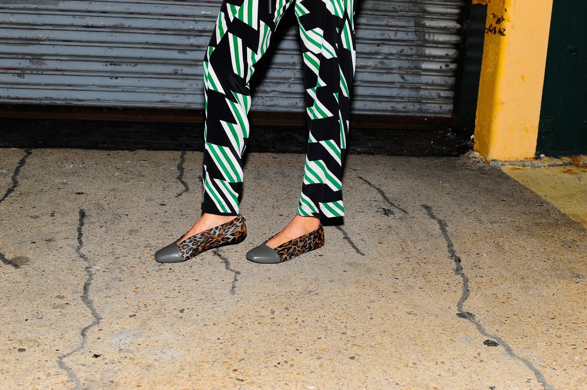 K622 leather loafers; grey leo