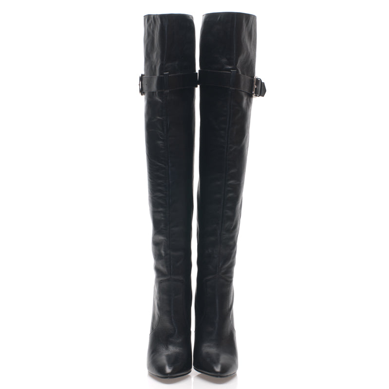1200 leather boots; black