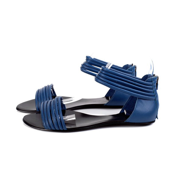 7500 leather sandals; blue