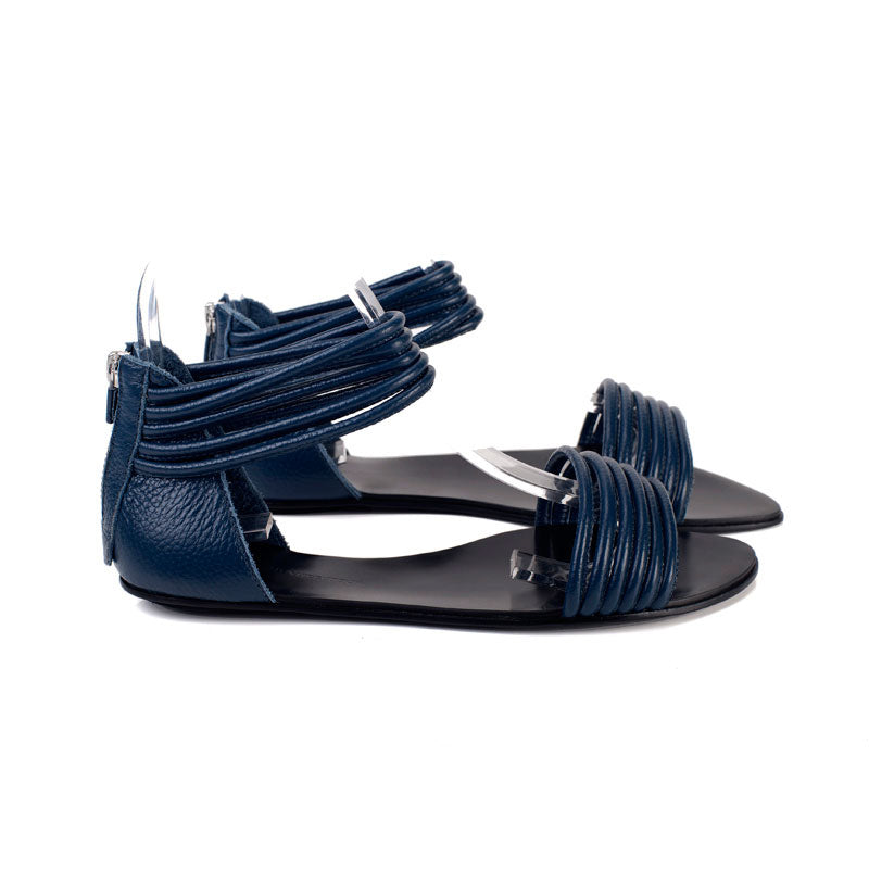 7500 leather sandals; navy