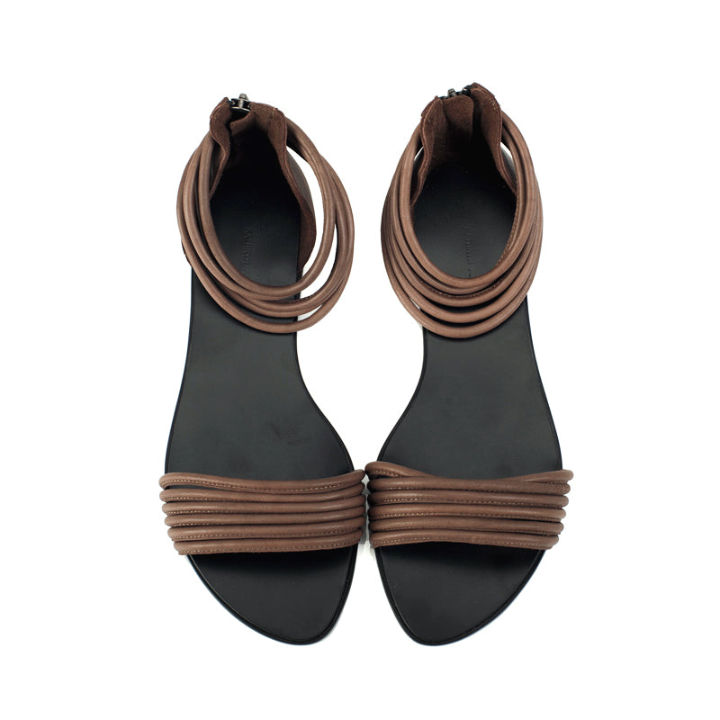 7500 leather sandals; mocha