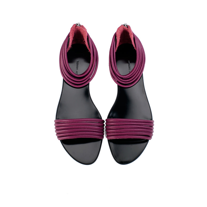 7500 leather sandals; plum