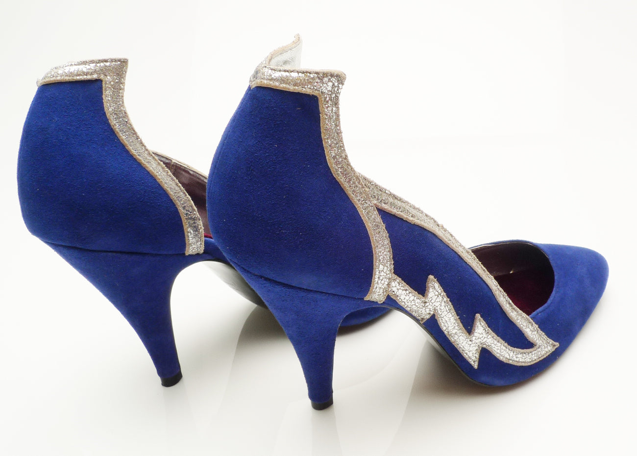 3001 suede heels; marine