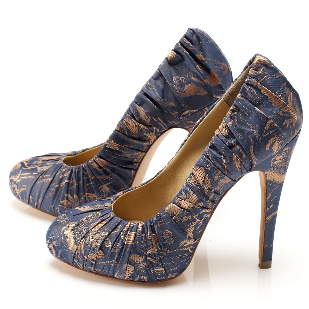 3089 jacquard heels; violet