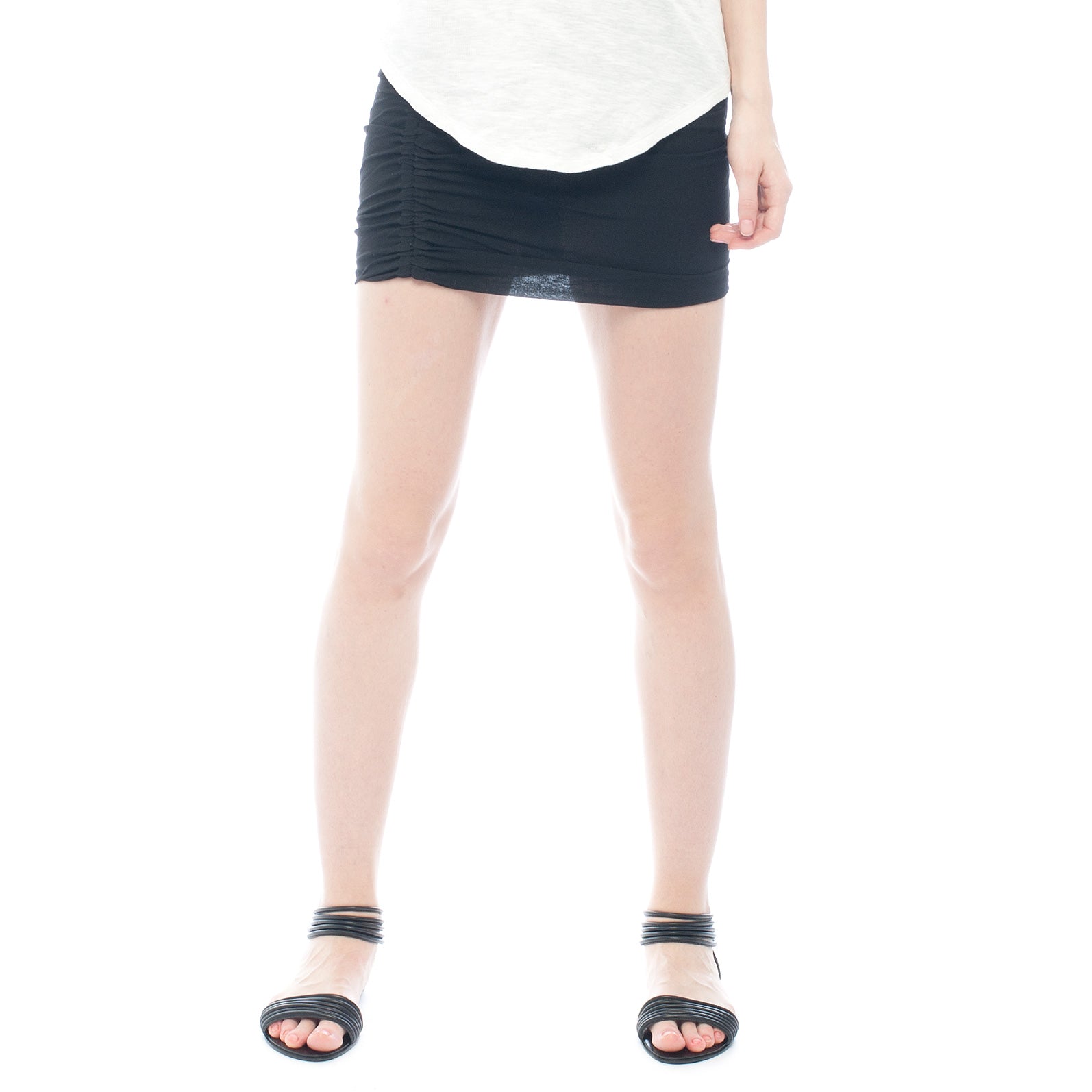 7500 leather sandals; black