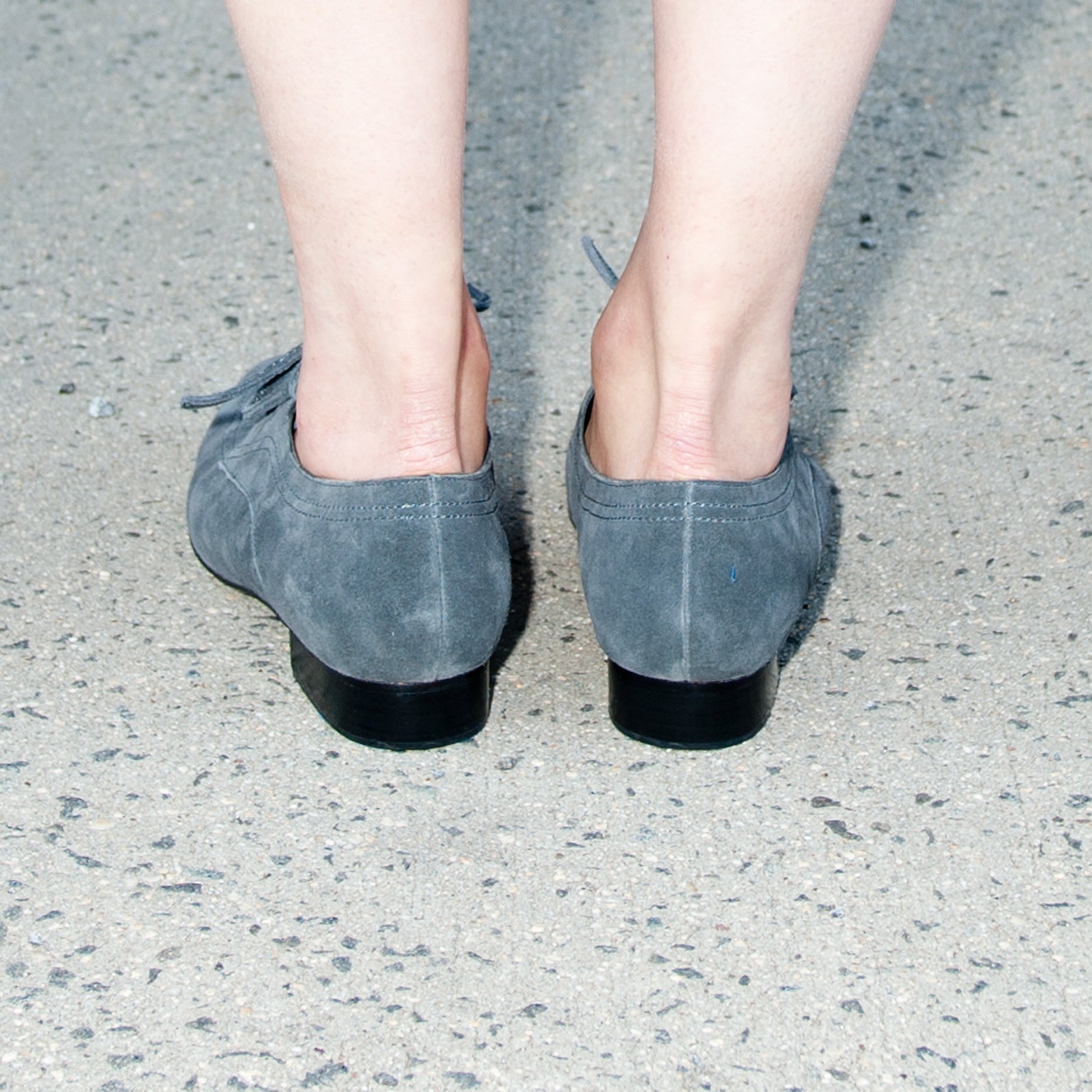 K559 suede loafers; dark grey