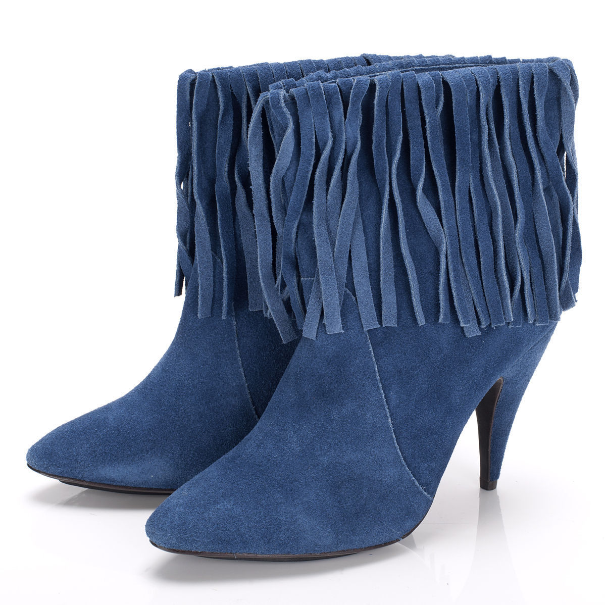K309 suede boots; blue