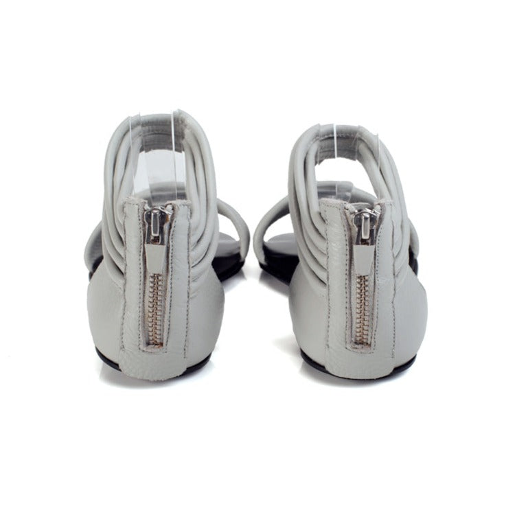 7500 leather sandals; smoke