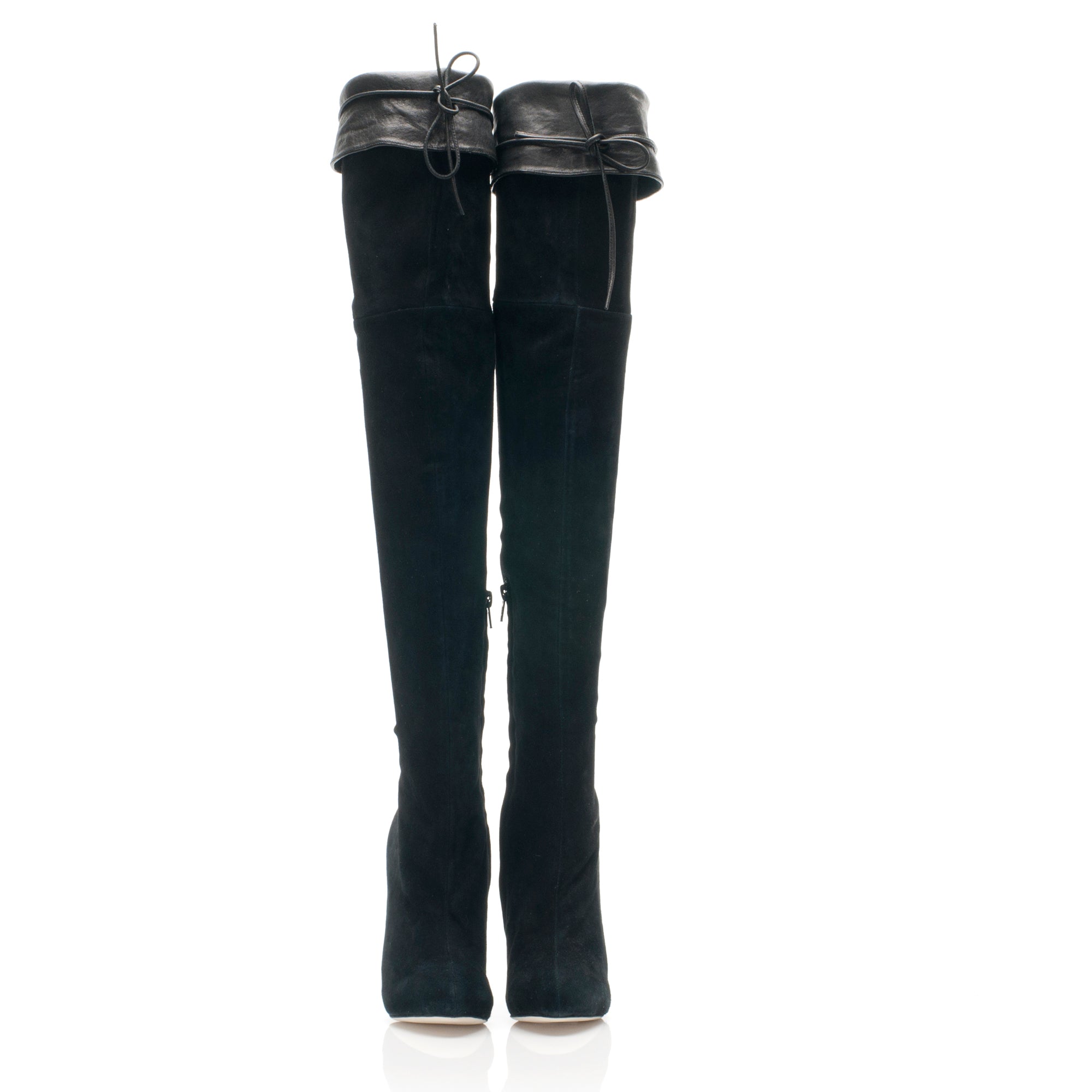 7124 suede boots; black
