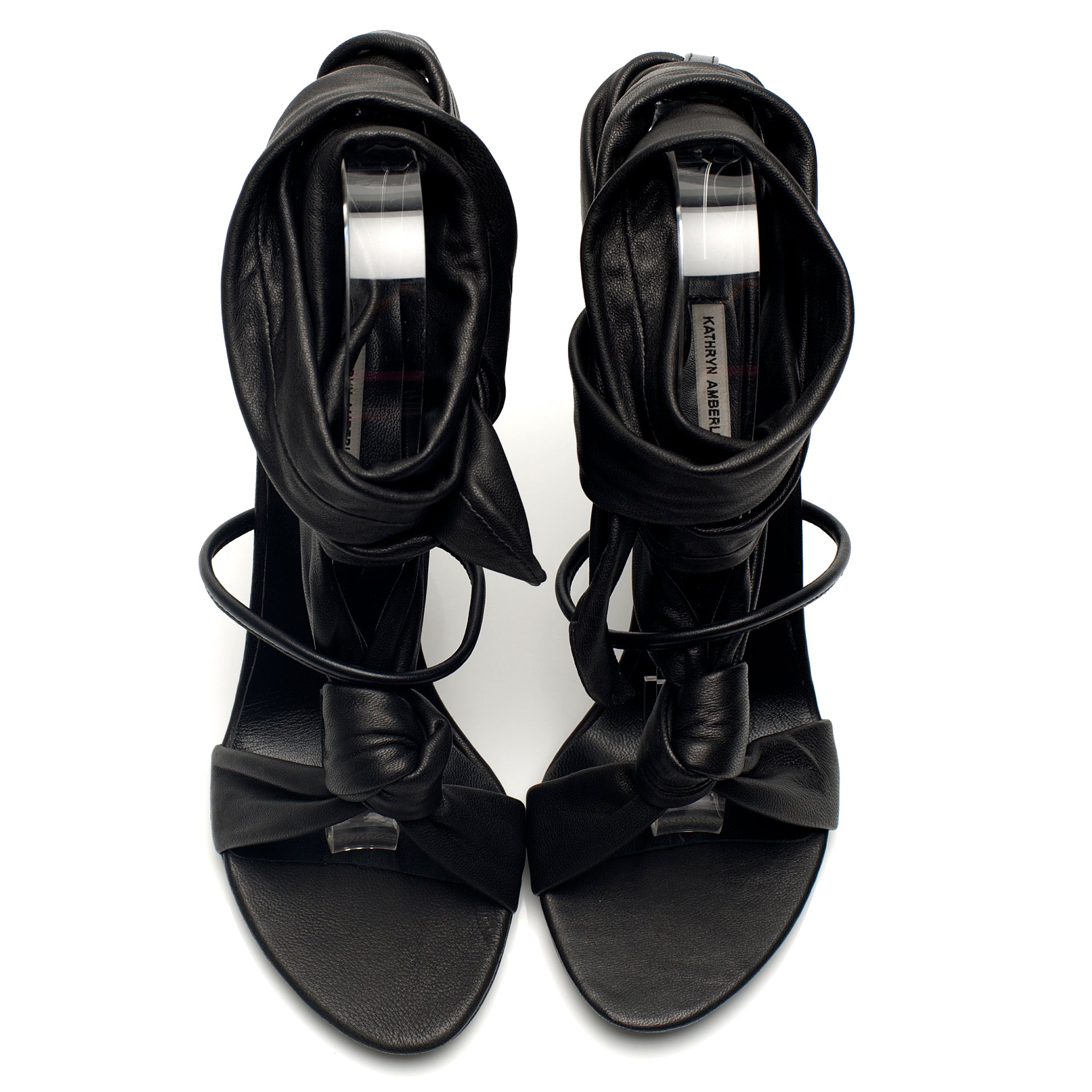 K738 leather heels; black