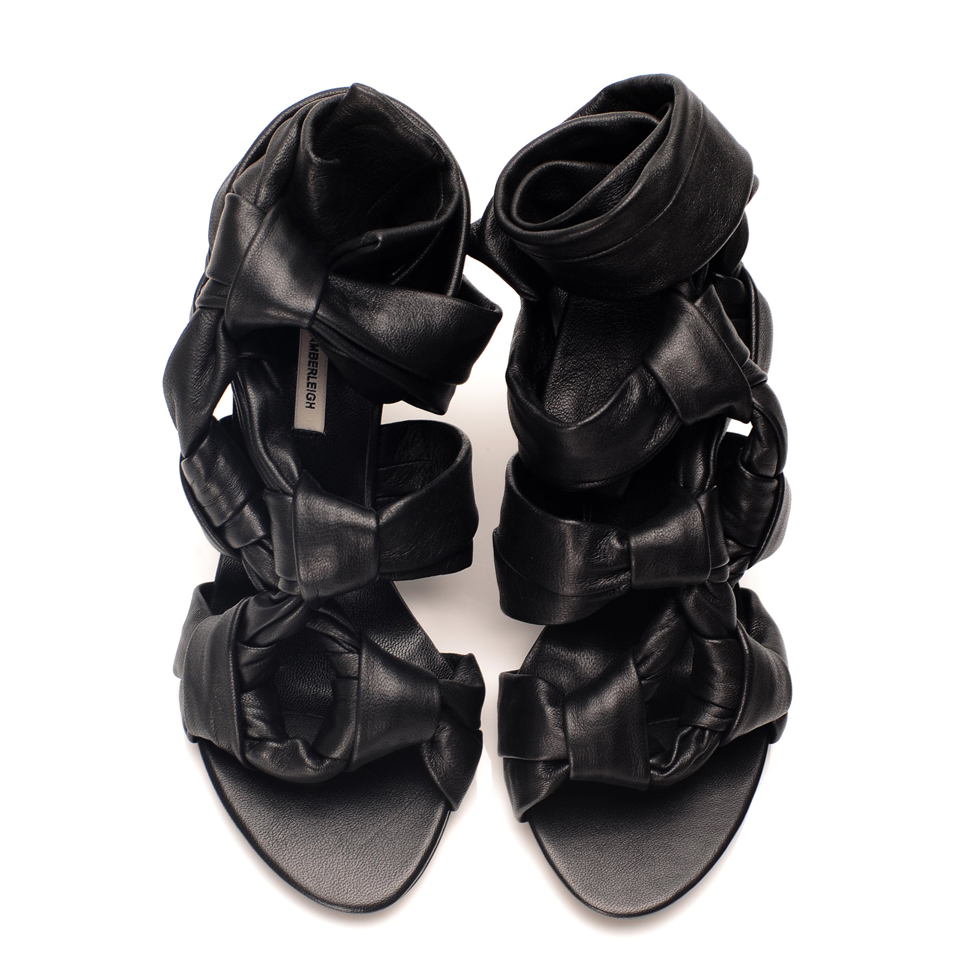 K737 leather heels; black