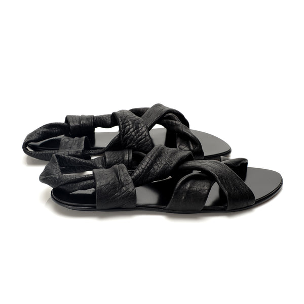 7903 leather slides; black