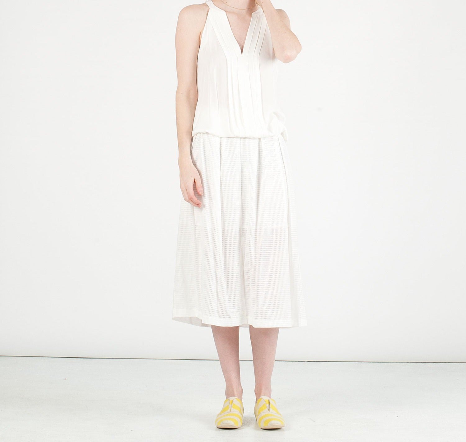 K436 cotton sneakers; lemon and oat