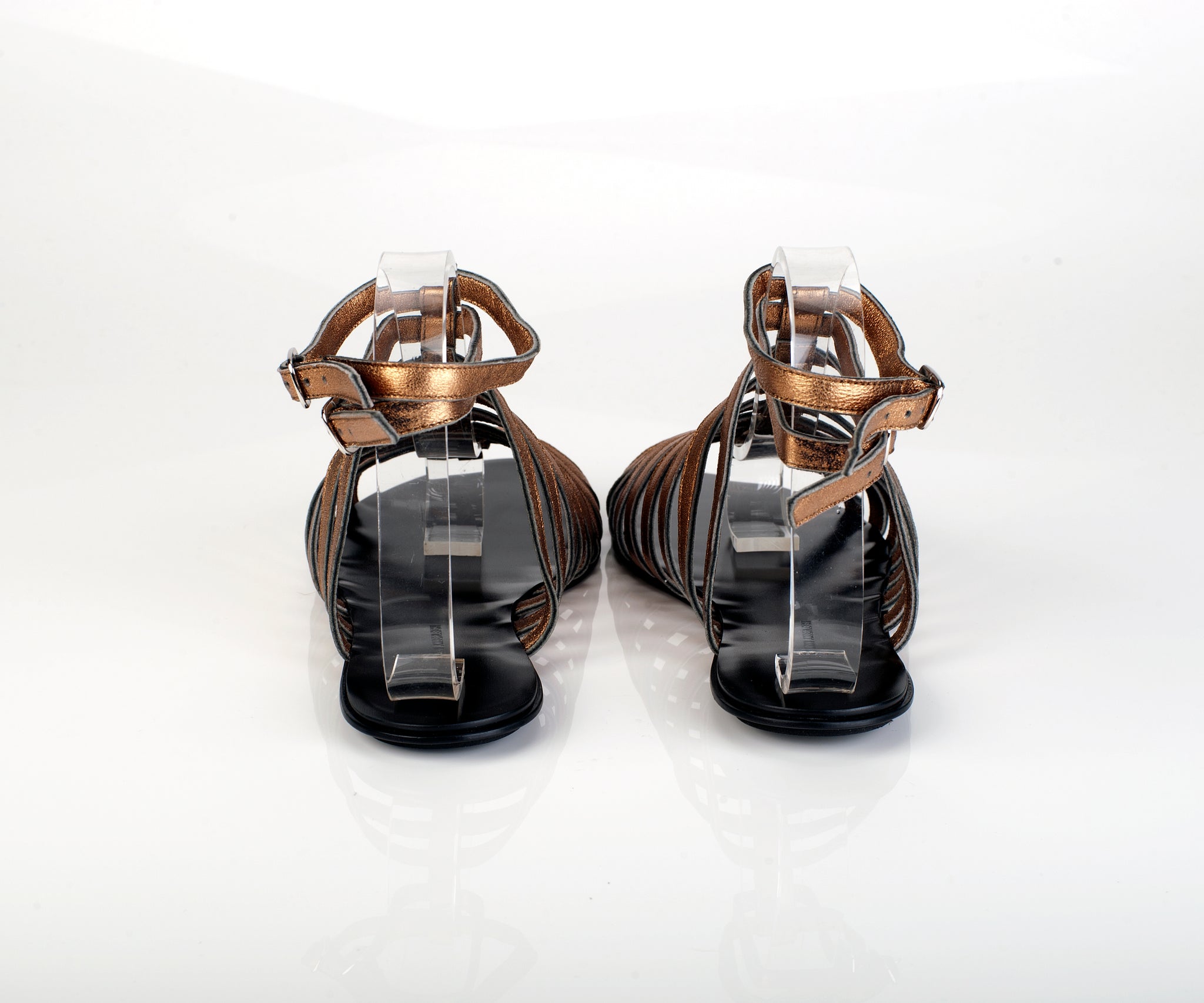 J103 leather sandals; copper