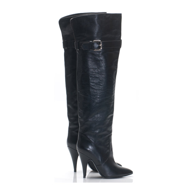 1200 leather boots; black