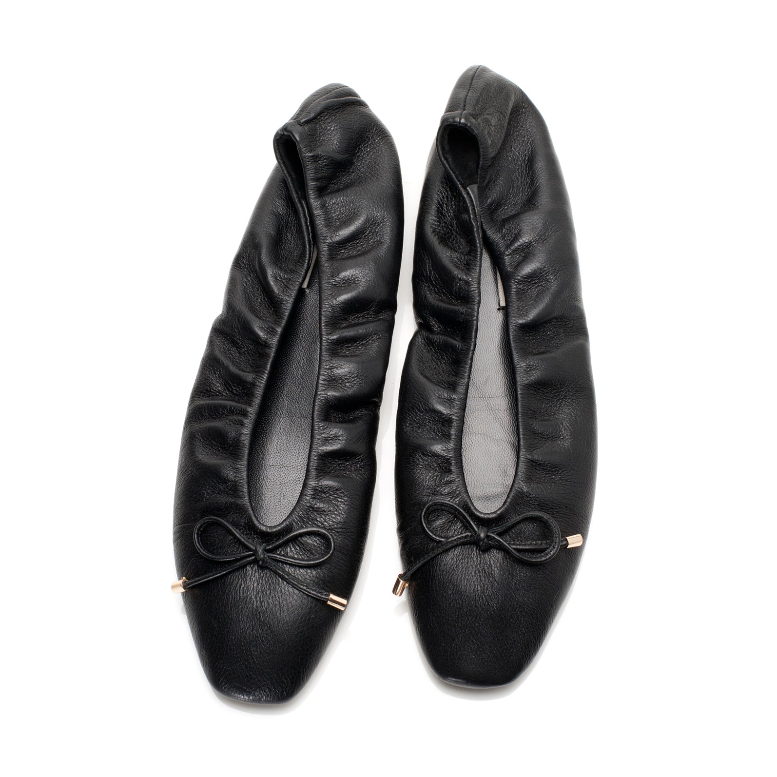 K329 leather loafers; black