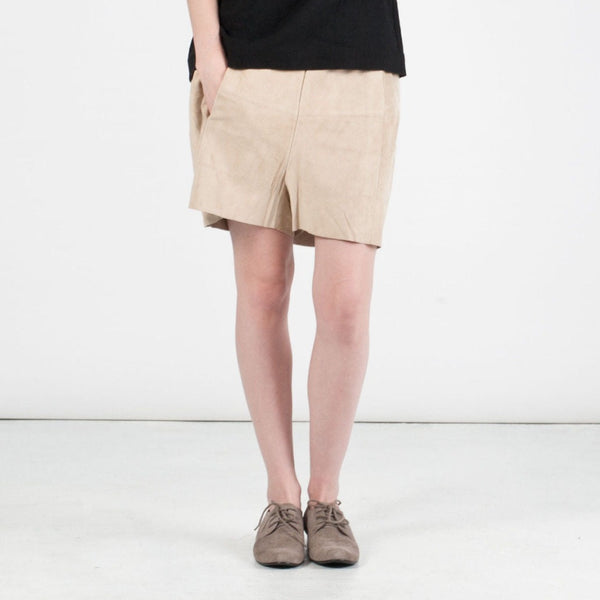 K559 suede loafers; nude grey