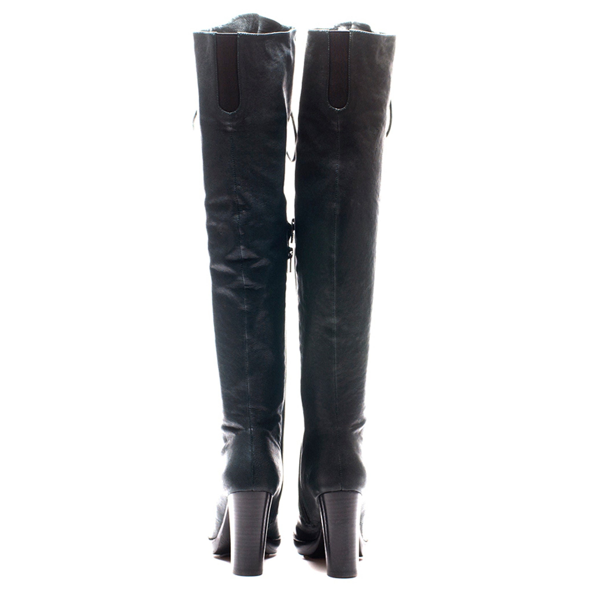 8000 leather boots; black