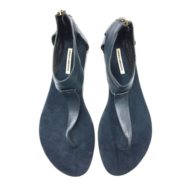 7922 leather sandals; blue