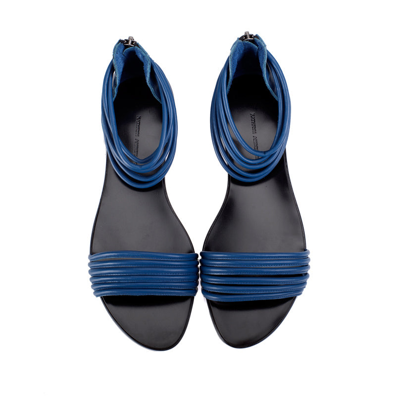 7500 leather sandals; blue