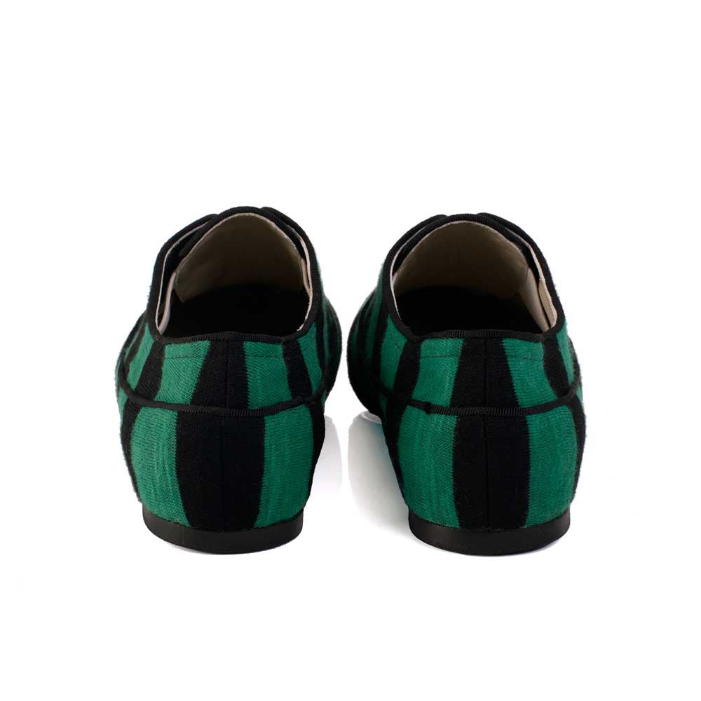 K436 cotton sneakers; green and black