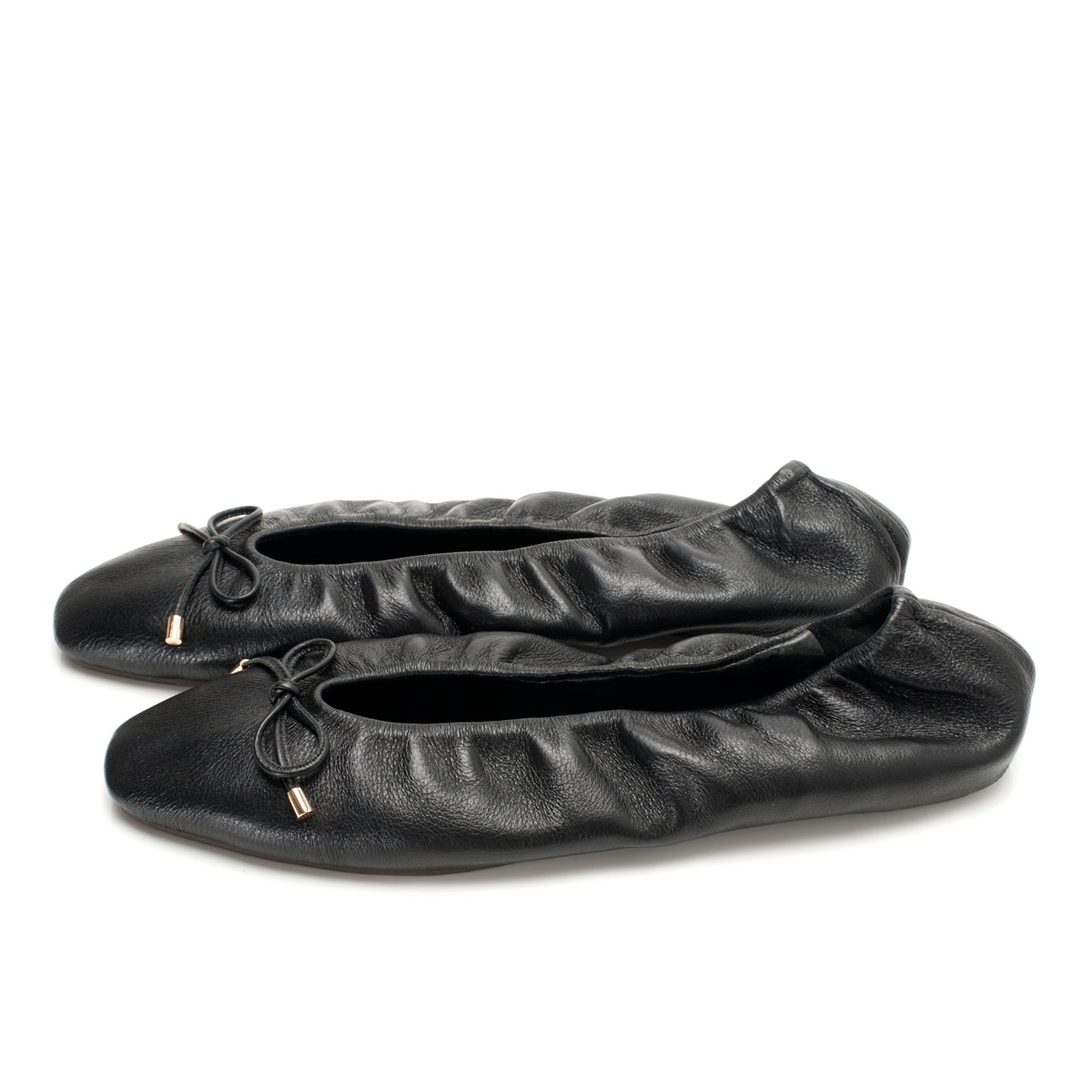 K329 leather loafers; black