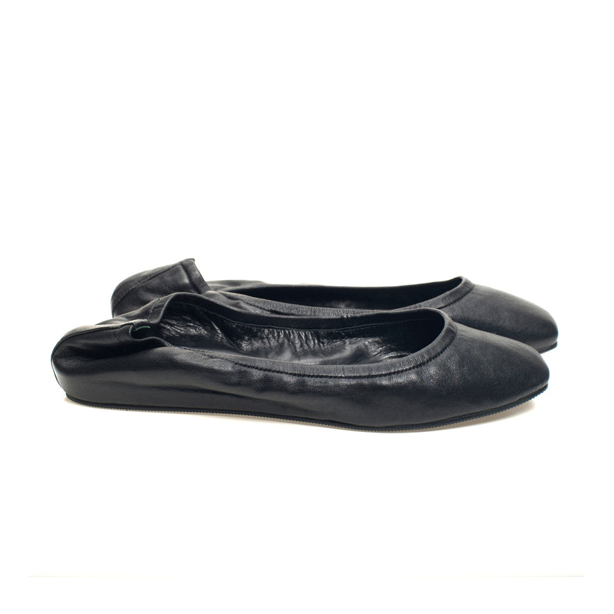 9000 leather loafers; black