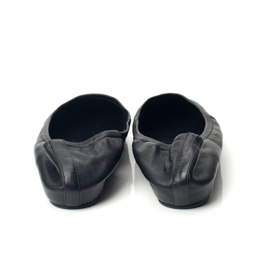 9000 leather loafers; black