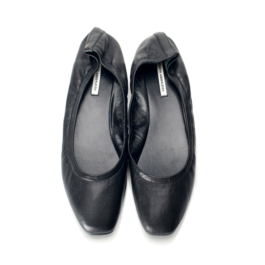 9000 leather loafers; black