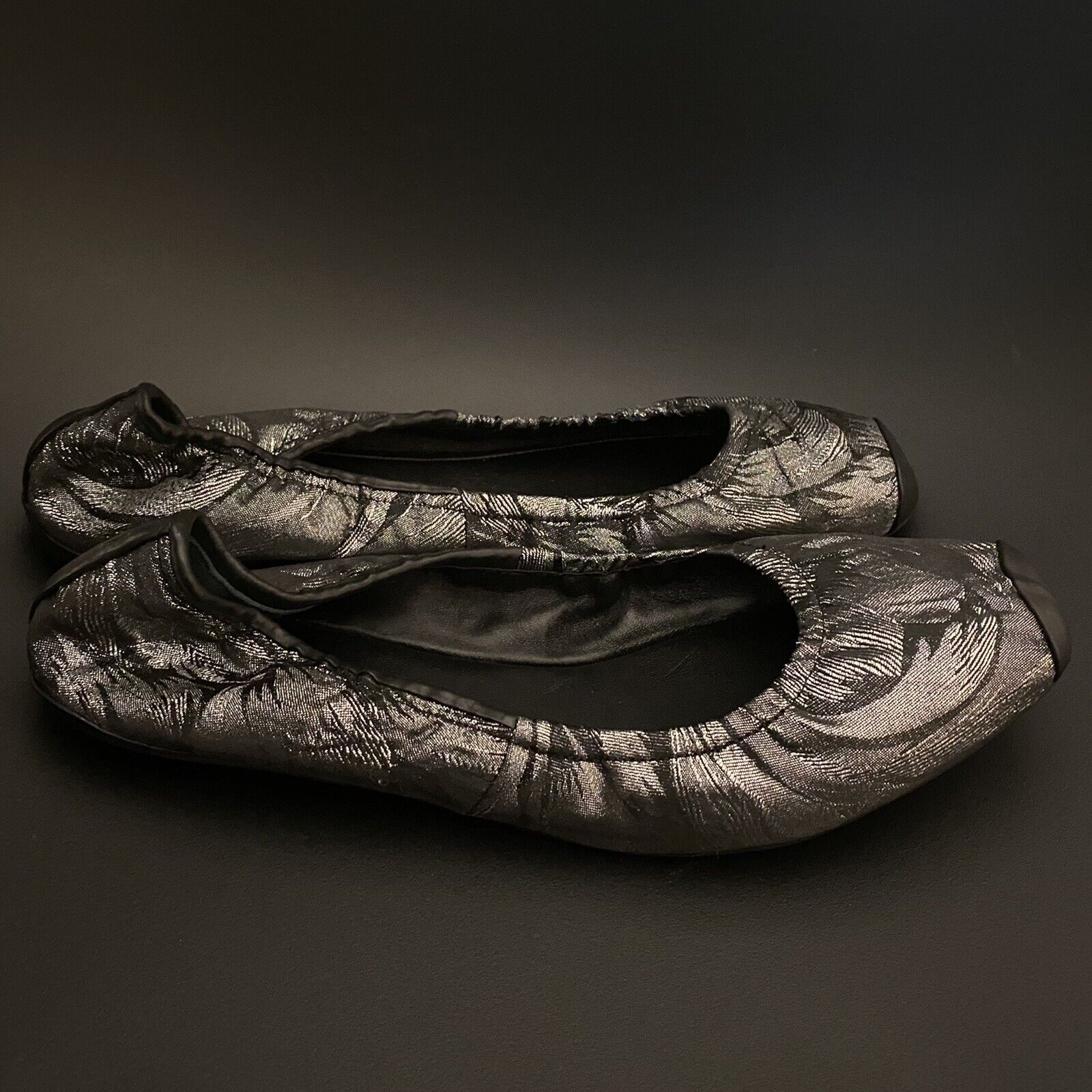 9001 jacquard and leather loafers; silver