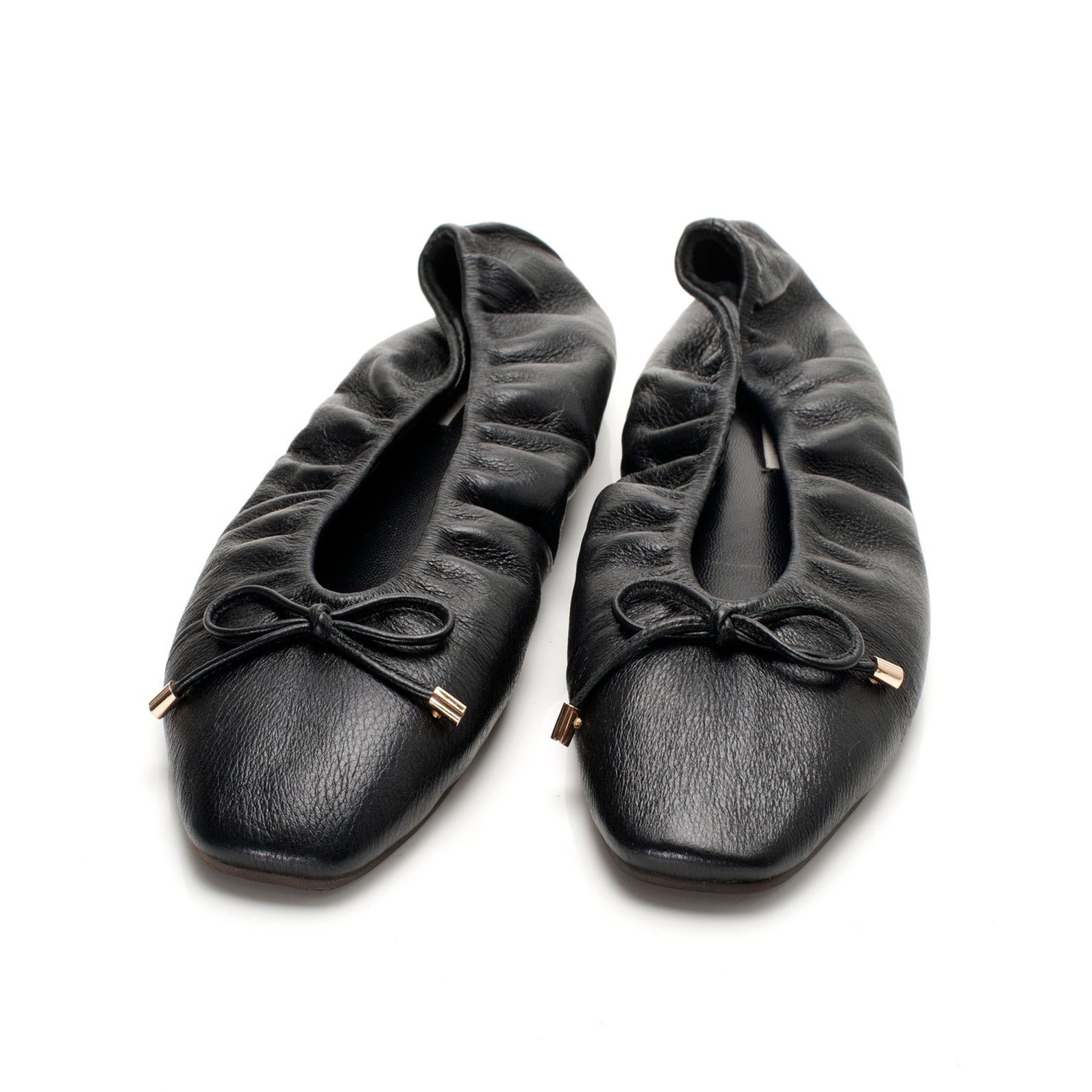 K329 leather loafers; black