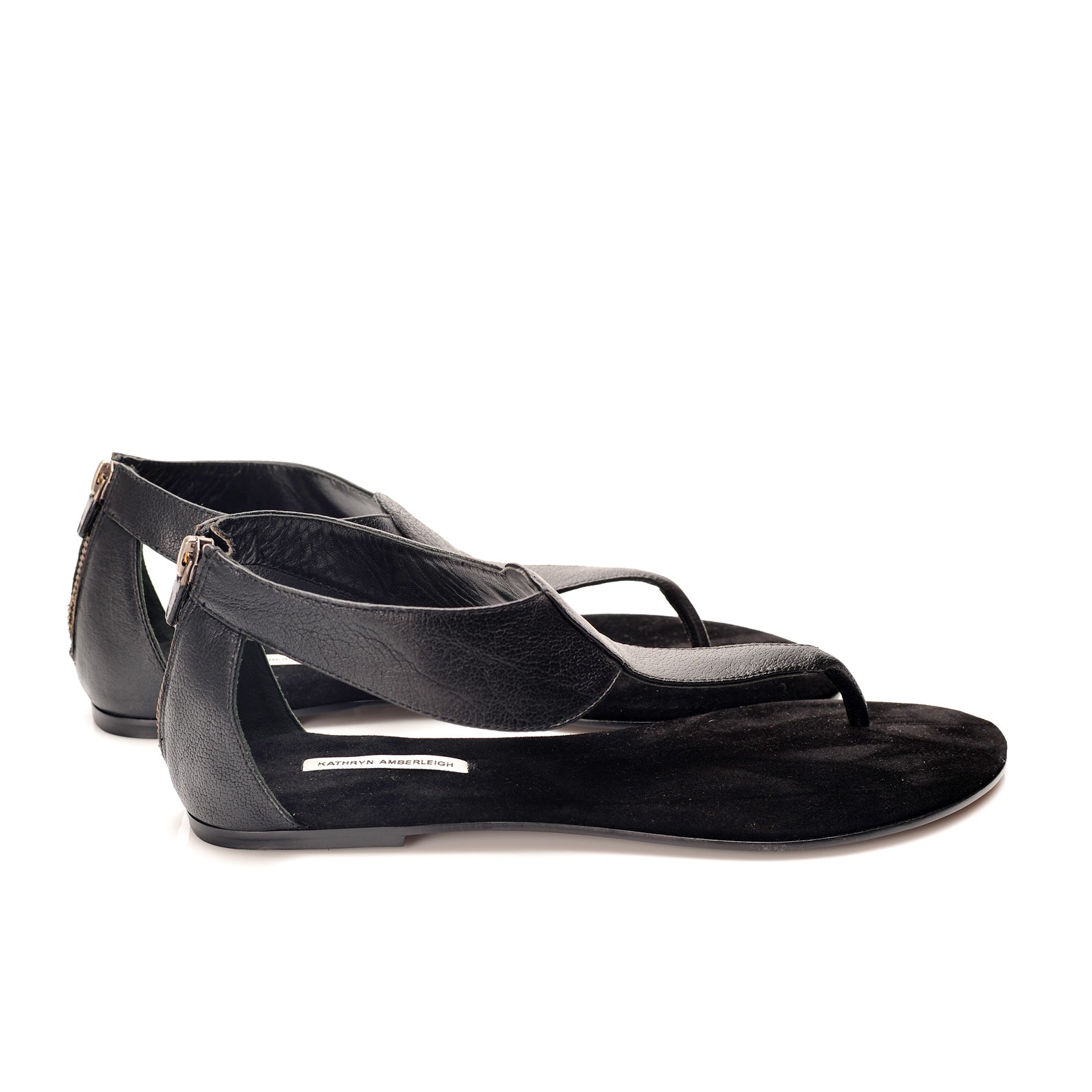 7924 leather sandals; black