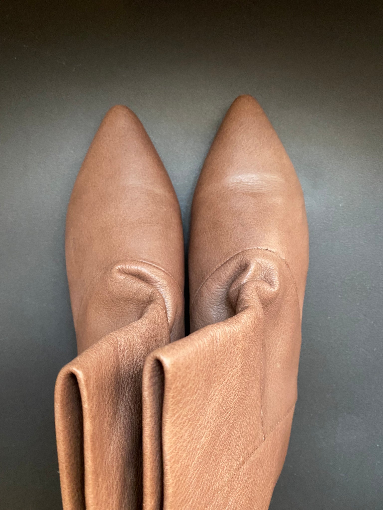 5036 leather boots; brown