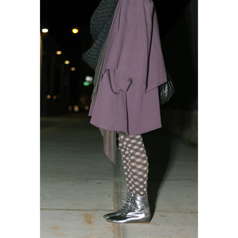 J117 leather boots; retro silver