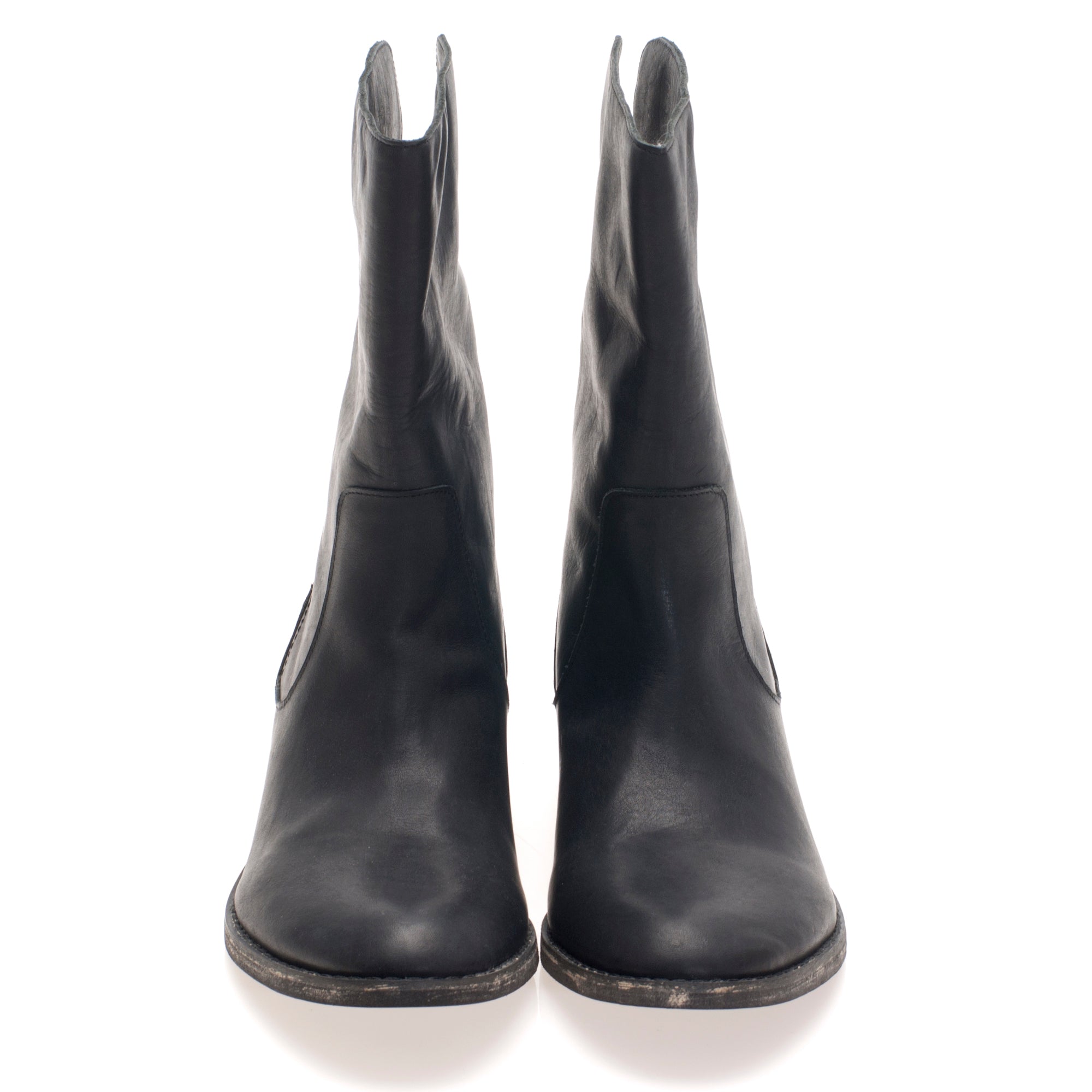 J542 leather boots; charcoal