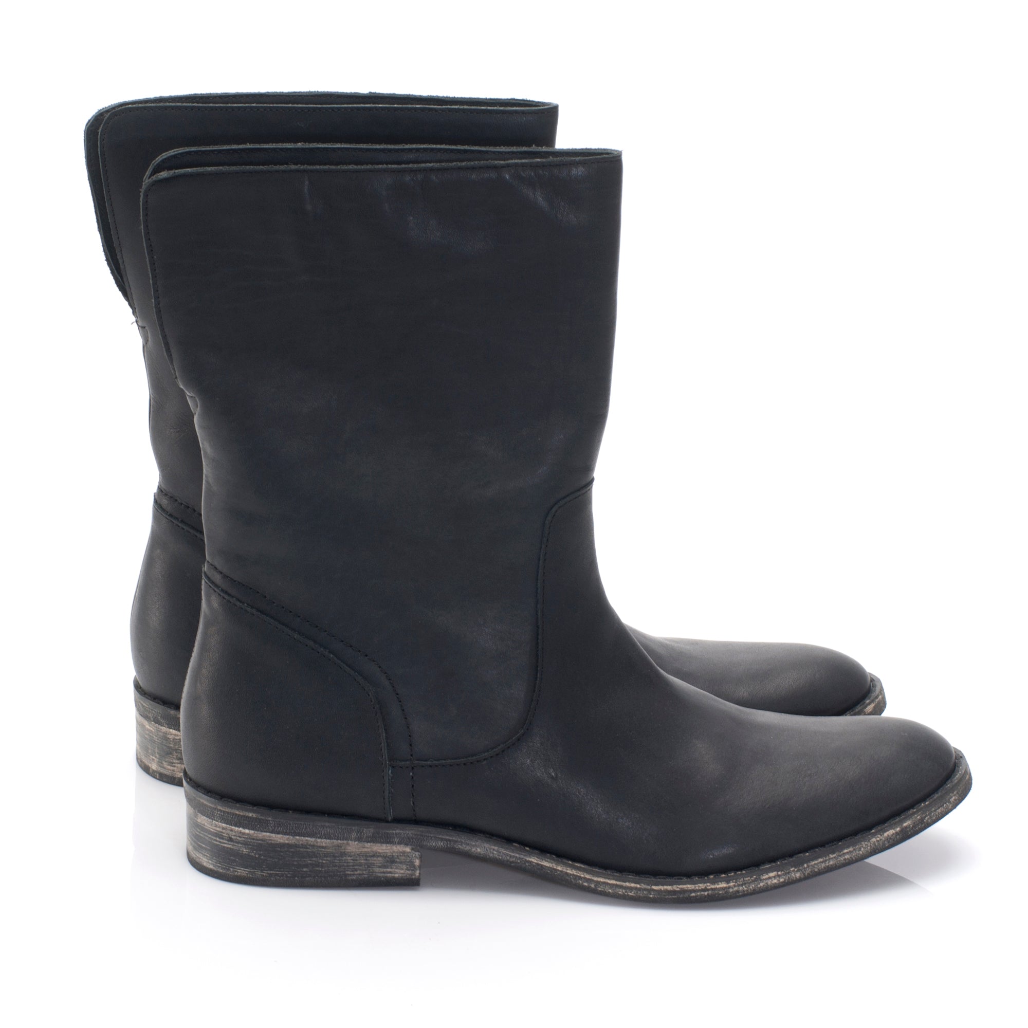 J542 leather boots; charcoal