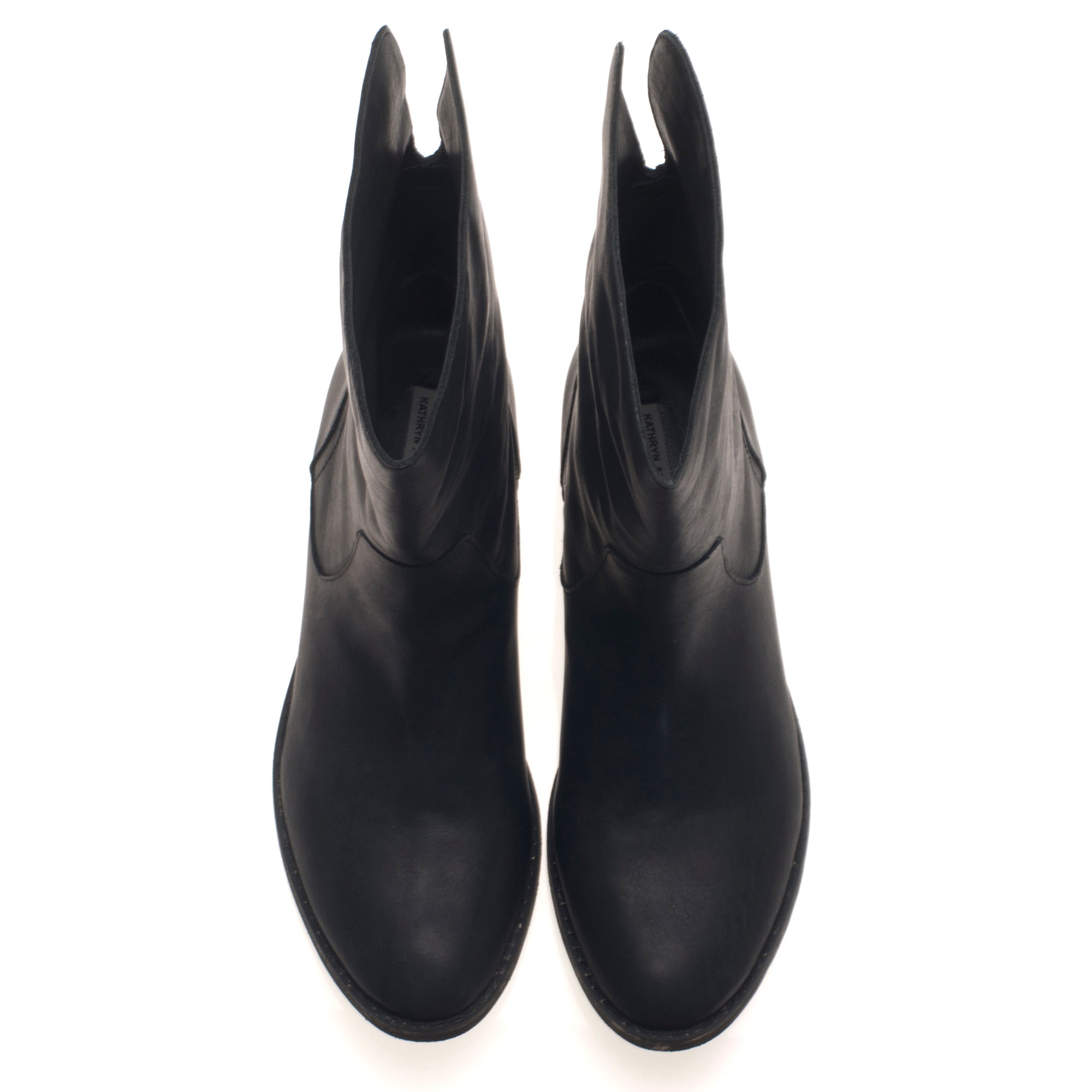 J542 leather boots; charcoal