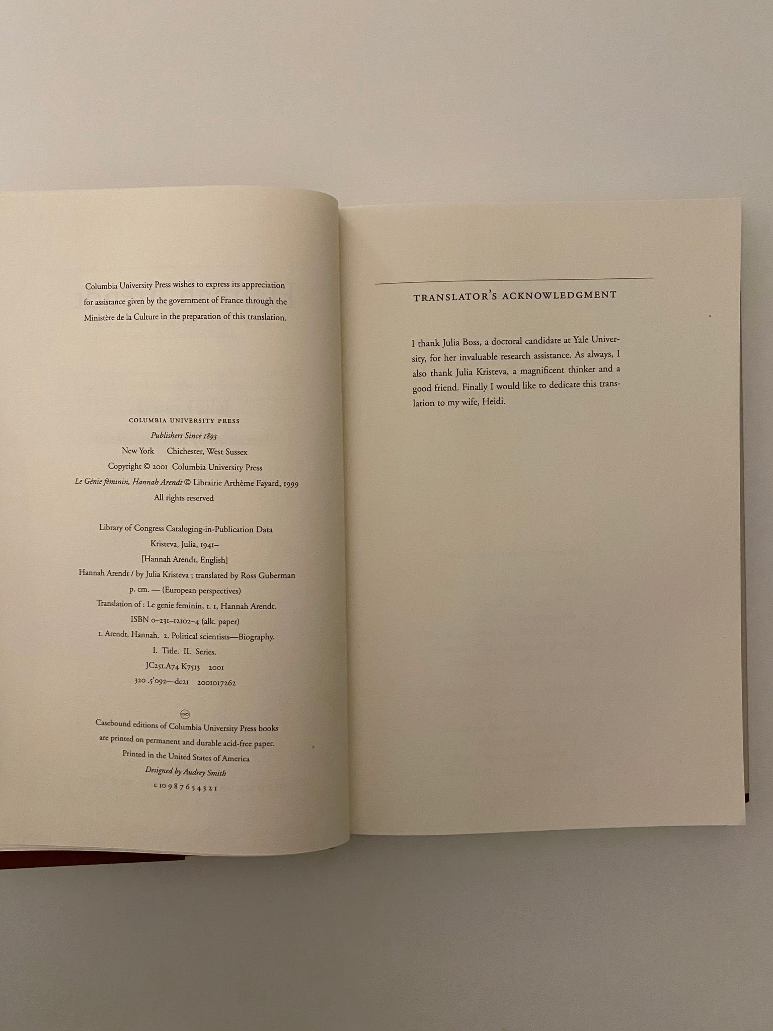 JULIA KRISTEVA : HANNAH ARENDT