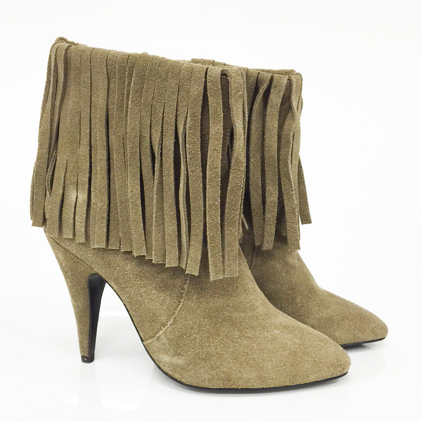 K309 suede boots; khaki
