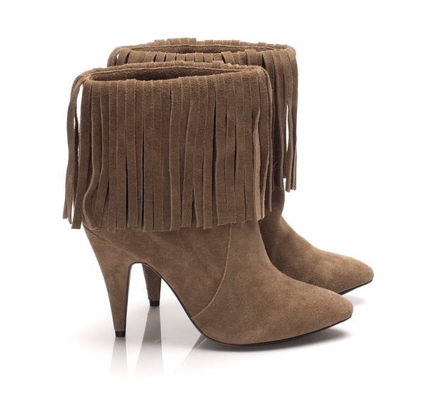 K309 suede boots; mocha