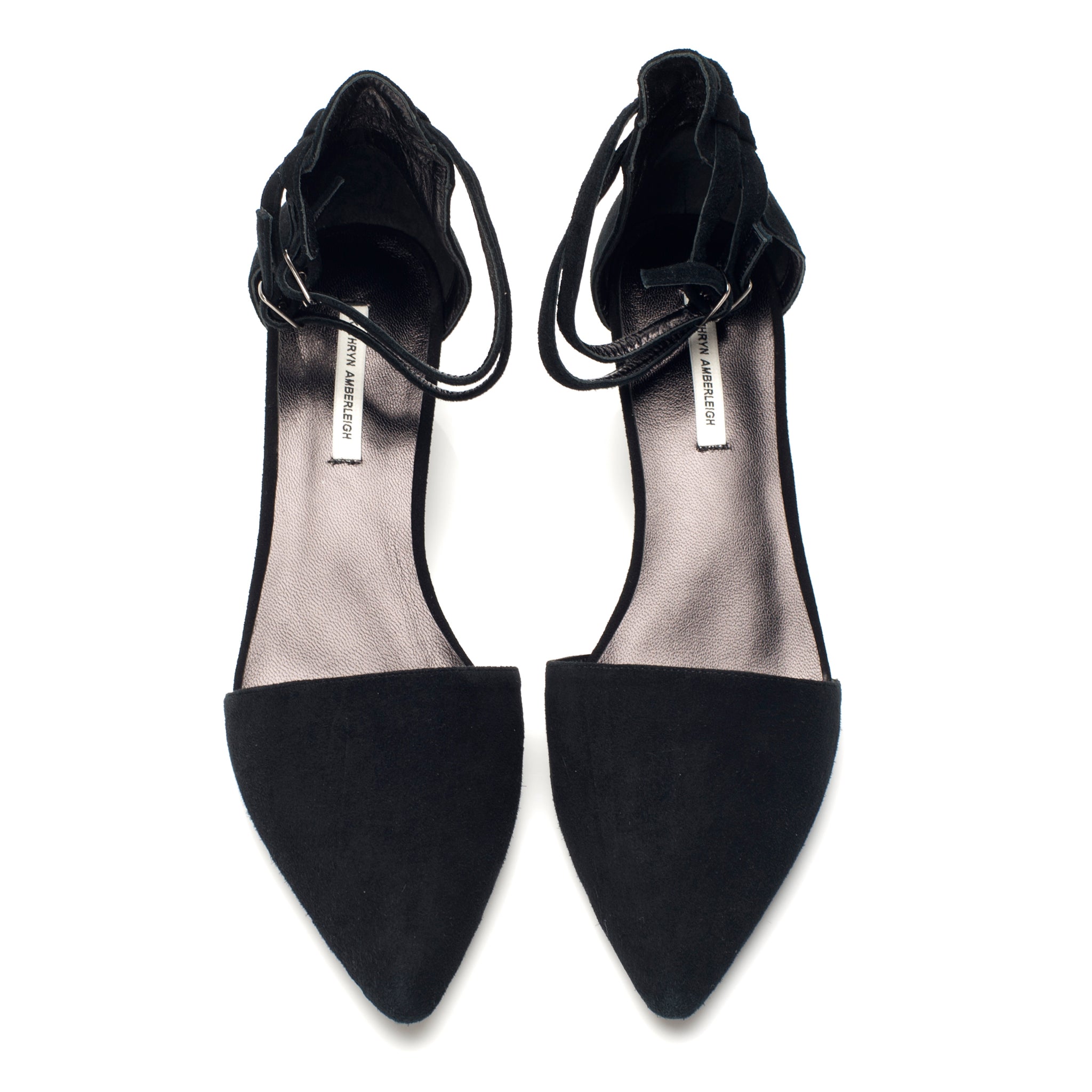 K603 suede pumps; black
