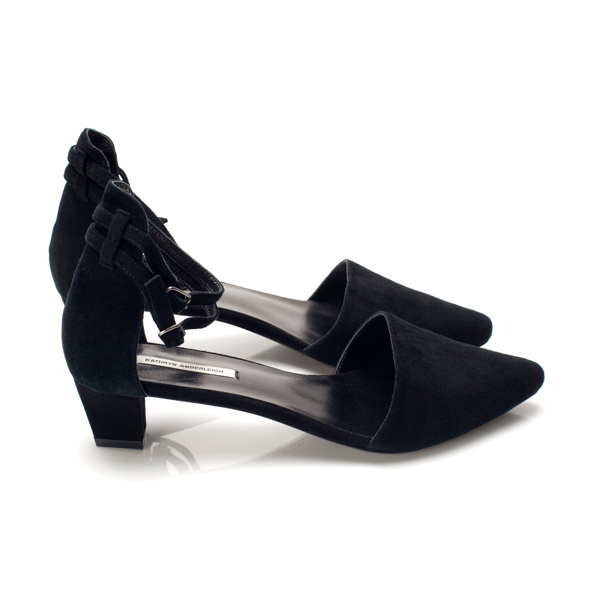 K603 suede pumps; black